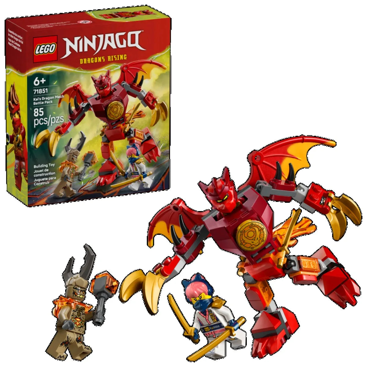 LEGO NINJAGO Kai's Dragon Mech Battle Pack 71851