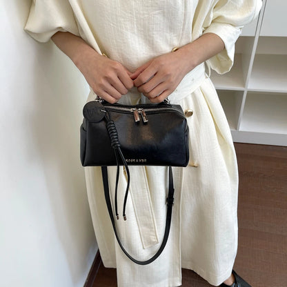 Women's PU Leather Boston Bag – Top Handle Crossbody Shoulder Bag