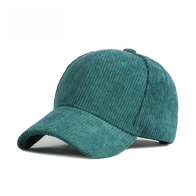 Corduroy Baseball Cap – Unisex Adjustable Snapback Hat for Men & Women