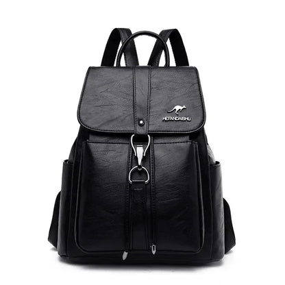 Women's Soft Leather Backpack – Casual School & Travel Bag