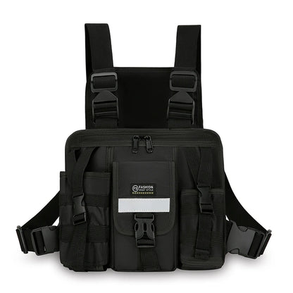 Tactical Chest Bag – Reflective Multi-Pocket Vest Pack