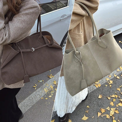 Large Capacity Suede Tote Bag – Vintage Casual Underarm Handbag