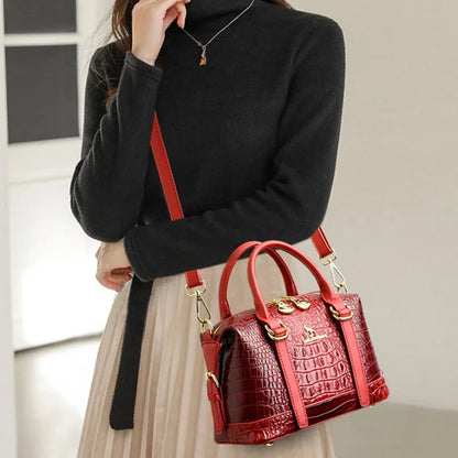 Crocodile Pattern Tote Bag for Women – Luxury Handbag & Crossbody