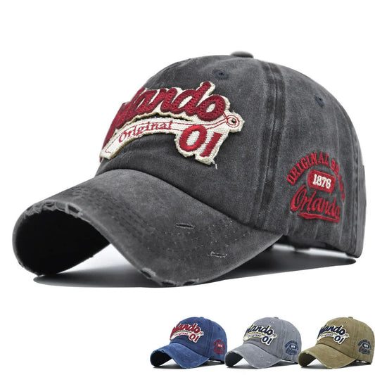 Orlando Embroidered Vintage Washed Cotton Baseball Cap