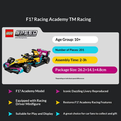 LEGO 77258 F1 Academy Race Car Building Set – 201 Pieces