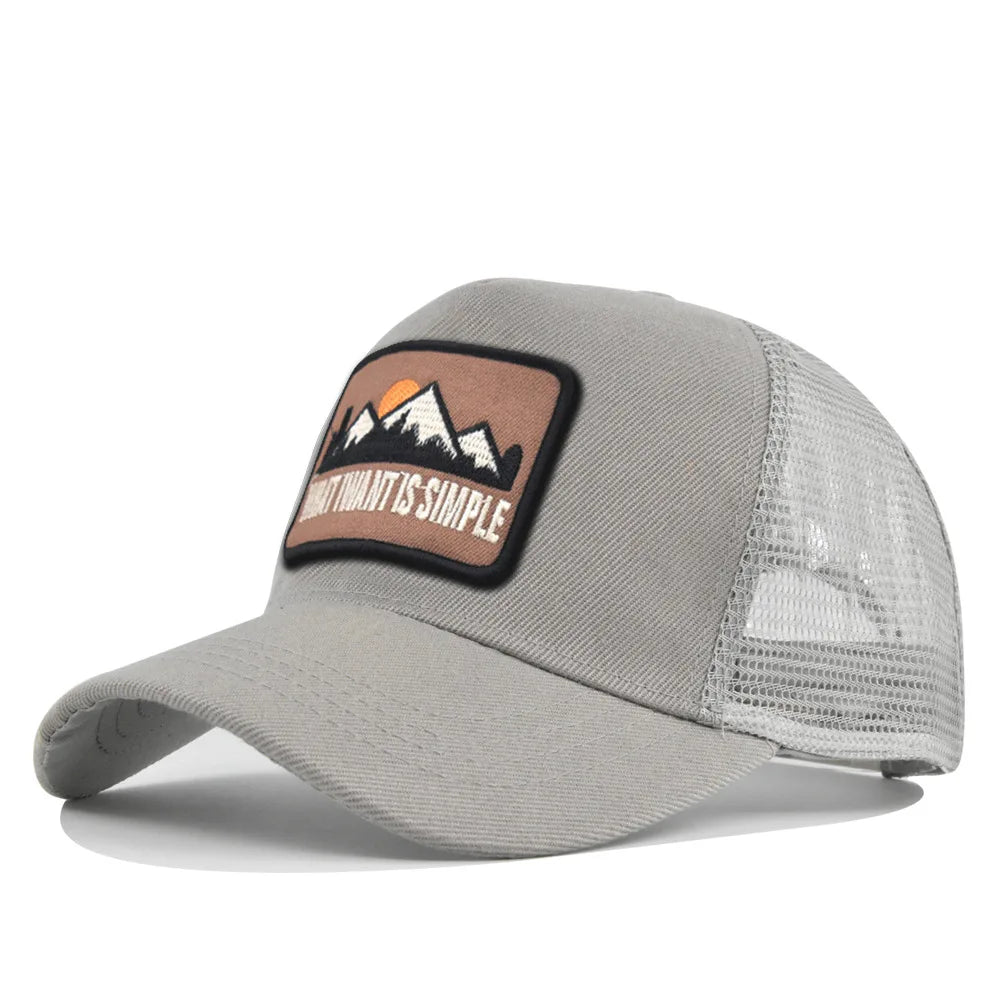 Mesh Breathable Baseball Cap – Embroidery Letter Outdoor Sports Hat