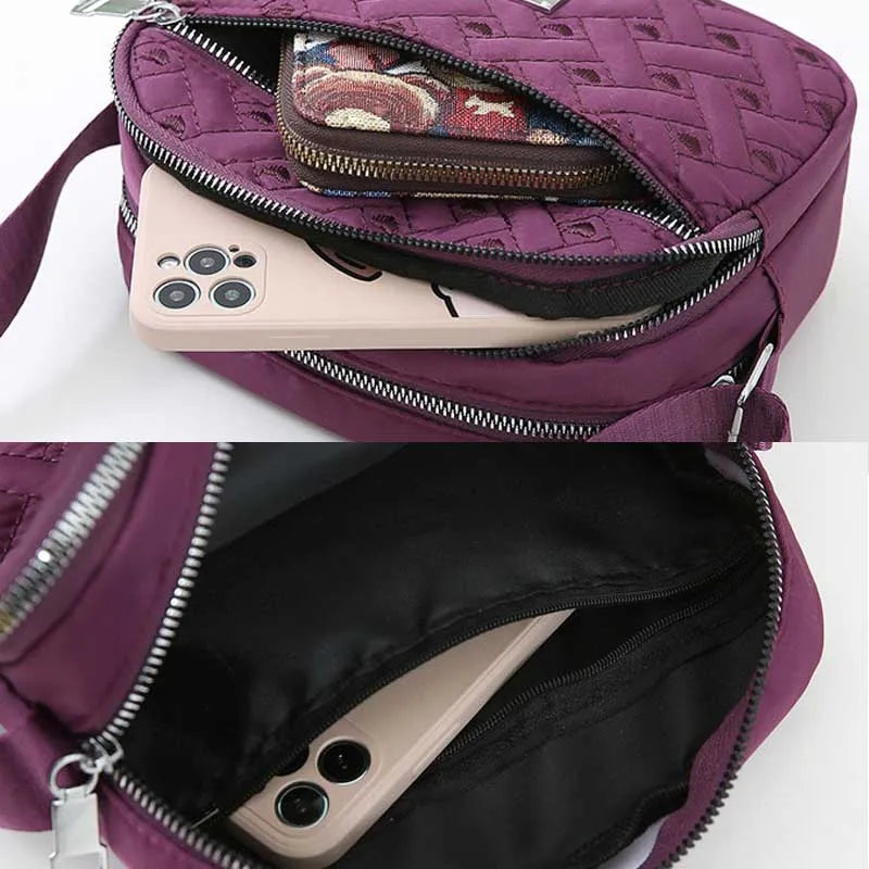 Quilted Crossbody Bag for Women – Lightweight Messenger Purse