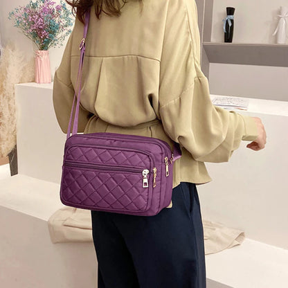 Quilted Crossbody Shoulder Bag for Women – Large Capacity