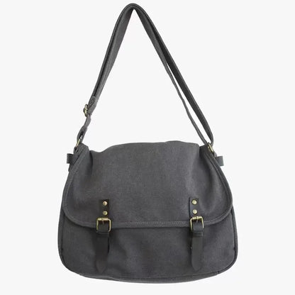 Canvas Messenger Bag – Large Capacity Vintage Satchel