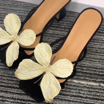 Butterfly Mule Slippers – Women's Open Toe Slip-On Sandals