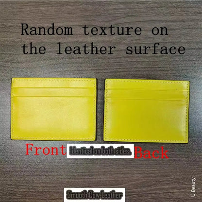 Slim Leather Card Holder Wallet for Women – Minimalist Multi-Slot Cardholder