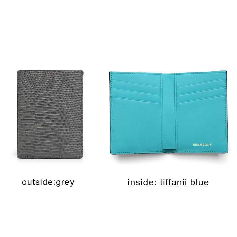 RFID Blocking Leather Wallet for Men, Slim Bifold Card Holder