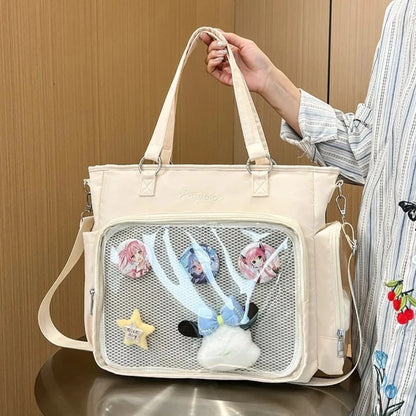Kawaii Ita Bag Large Capacity Transparent Window Shoulder Bag