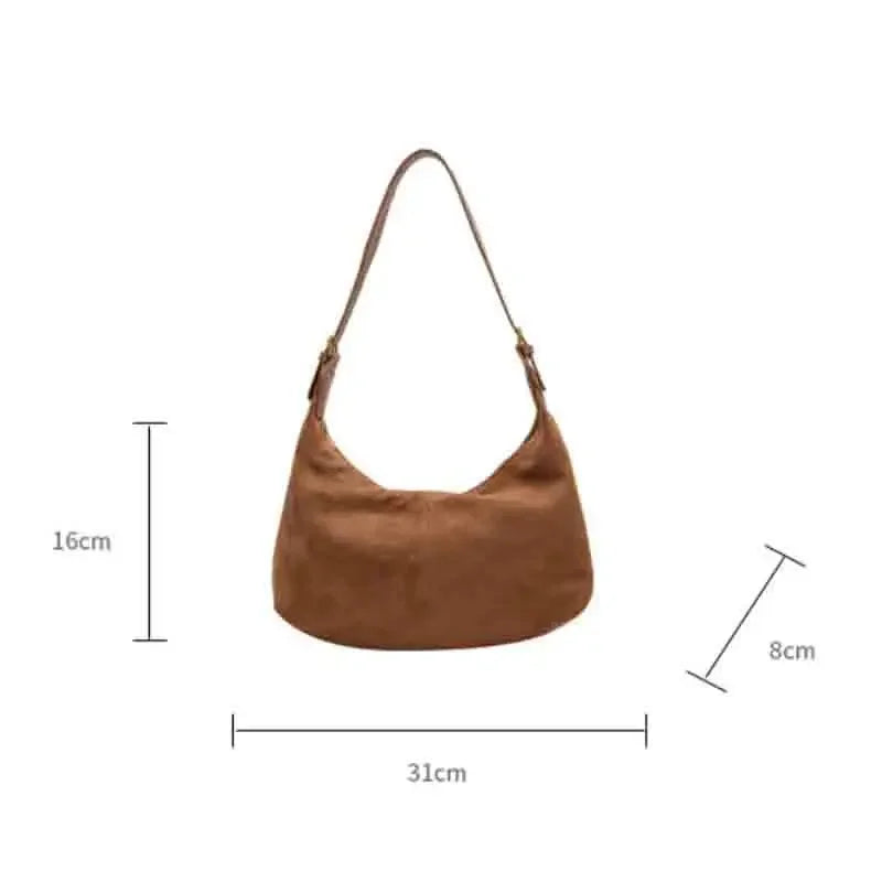 Suede Shoulder Bag for Women – Luxury Velvet Crossbody Clutch Purse