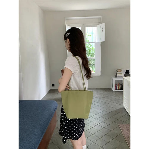 Nylon Bucket Tote Bag for Women – Casual Shoulder Handbag