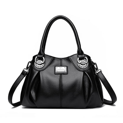 Soft Leather Crossbody Tote Bag – Women's Luxury 3-Layer Handbag