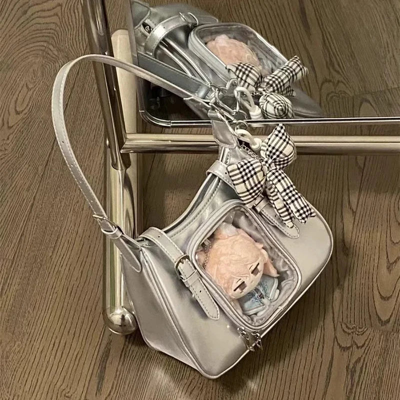 Cute Ita Shoulder Bag with Transparent Window – Idol Card Display Purse
