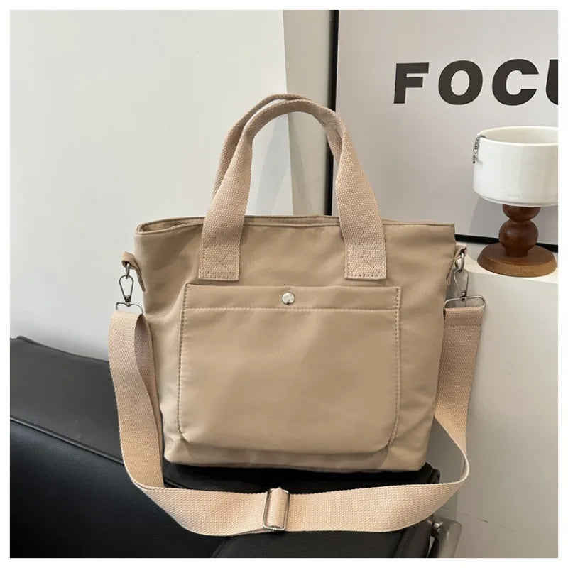 Large Capacity Canvas Crossbody Tote Bag – Women's Commuter Shoulder Bag