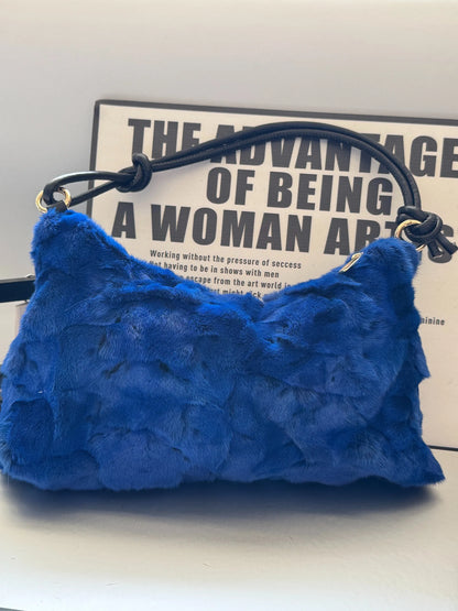 Faux Fur Shoulder Bag – Luxury Women's Crossbody Handbag
