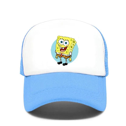 Cartoon Print Snapback Baseball Cap – Unisex Mesh Hat