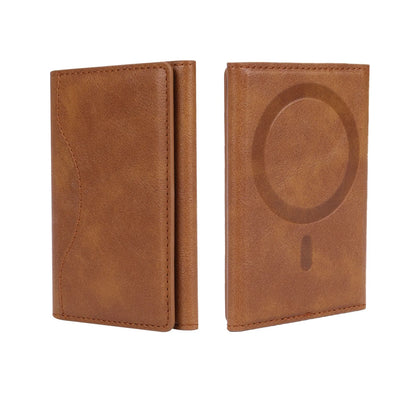 Magnetic Phone Wallet – PU Leather Trifold Card Holder for iPhone