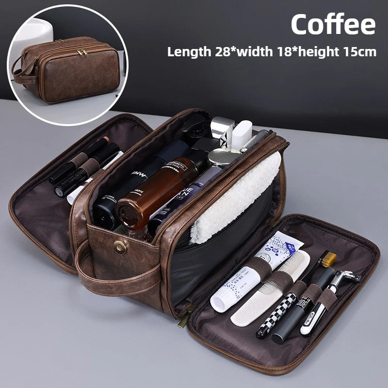 Toiletry Bag – Waterproof PU Leather Travel Dopp Kit