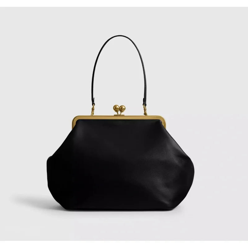 Luxury Clip-Frame Clutch Bag for Women – Soft PU Leather