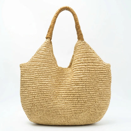 Straw Tote Bag – Handmade Woven Beach Bag for Women