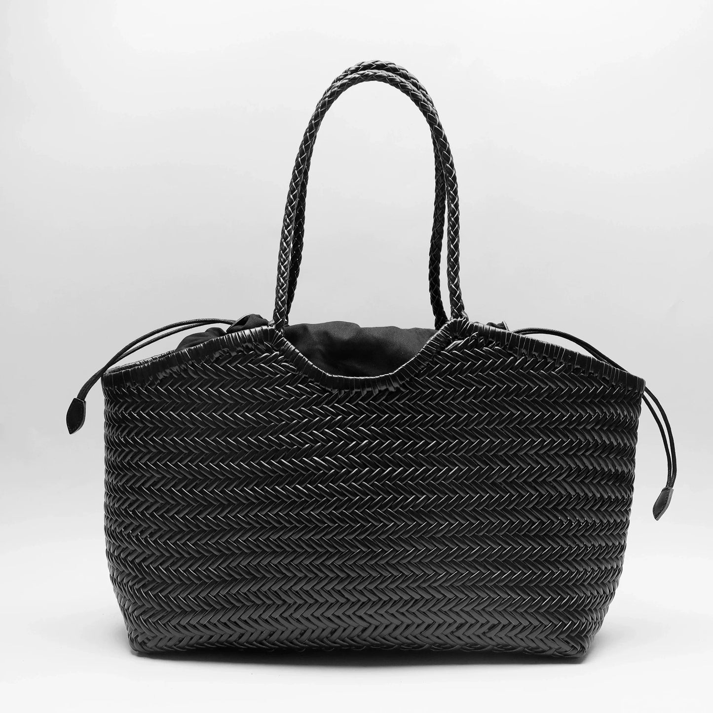 Woven Leather Tote Bag – Large Capacity Women's Shoulder Bag