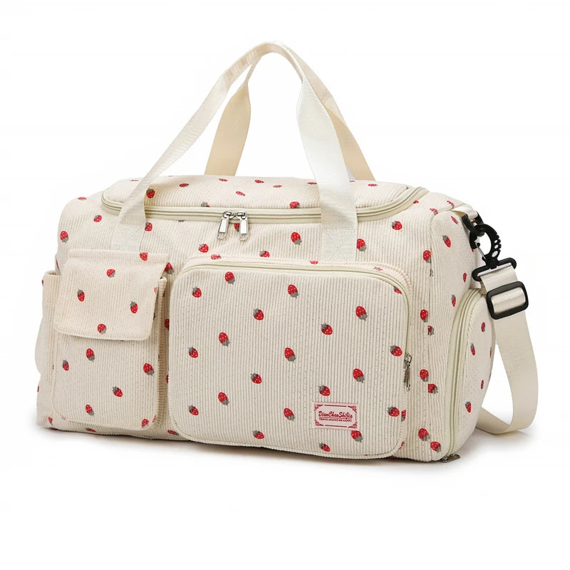 Corduroy Duffle Bag for Women – Large Travel & Gym Tote