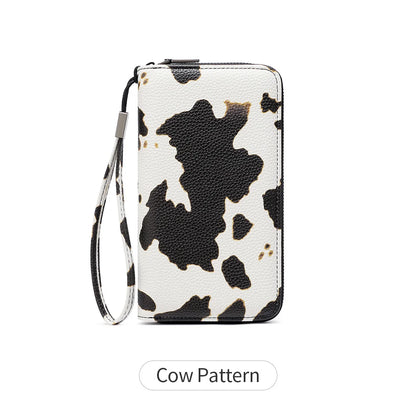 RFID Blocking Women's Animal Print Accordion Wallet Wristlet