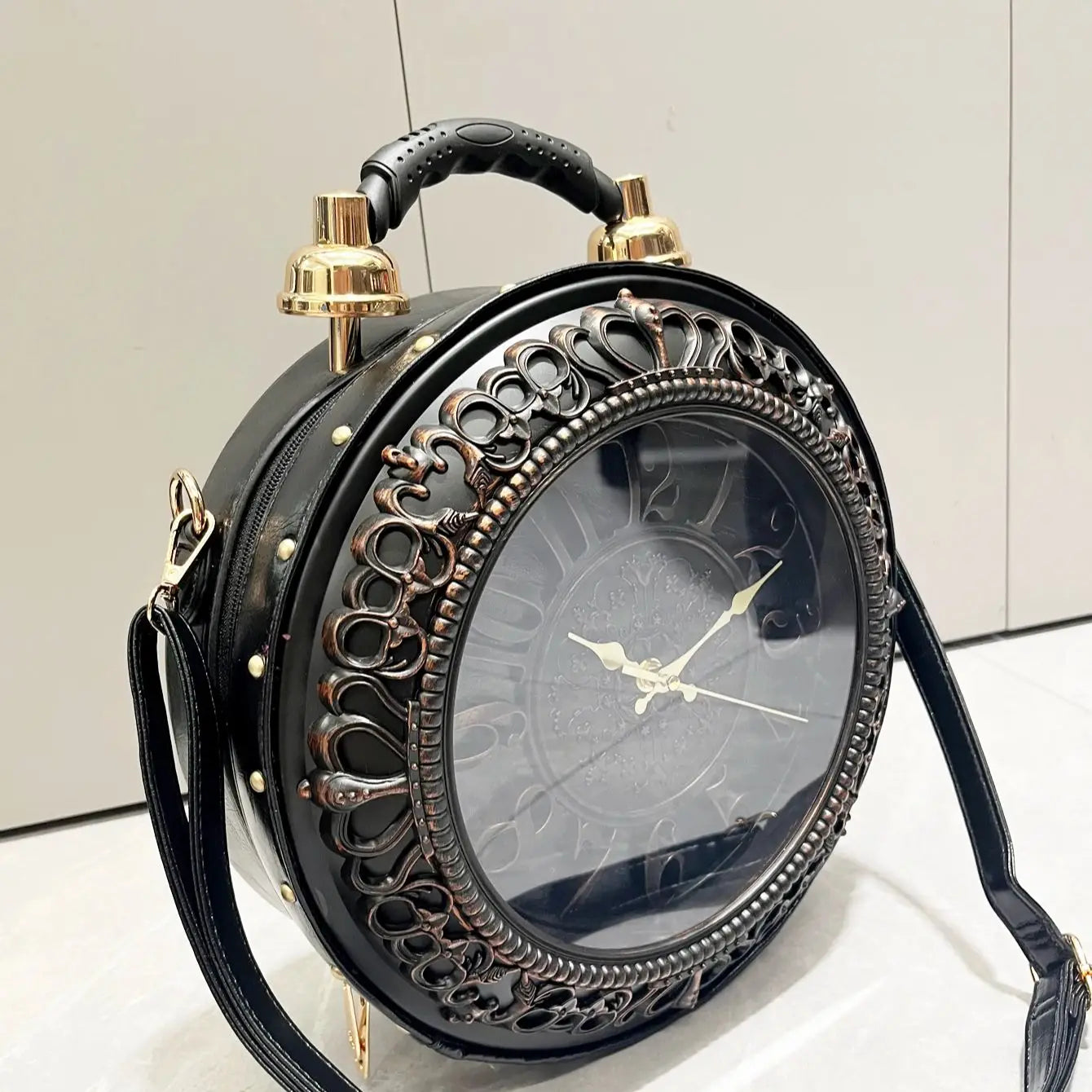 Luxury Designer Purses Handbags Vintage Simulated Clock Design Shoulder Crossbody Bags Funny Women S