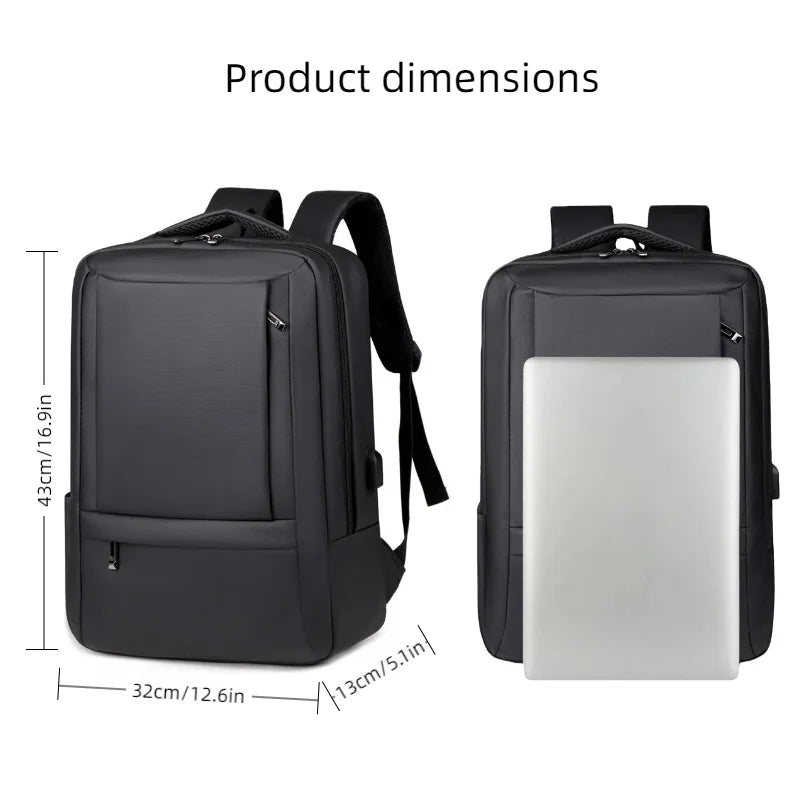 Men's Business Backpack Large Capacity Multi-Compartment