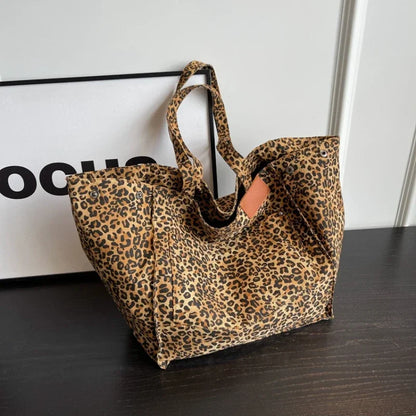 Leopard Print Large Tote Bag – Women's Shoulder Shopper