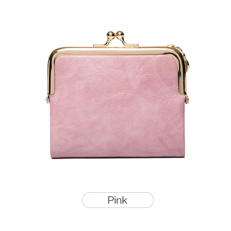 Women's Retro Kiss-Lock Coin Purse with Multi-Card Slots