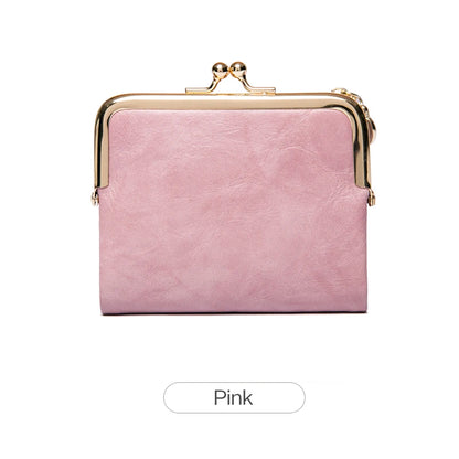 Women's Retro Kiss-Lock Coin Purse with Multi-Card Slots