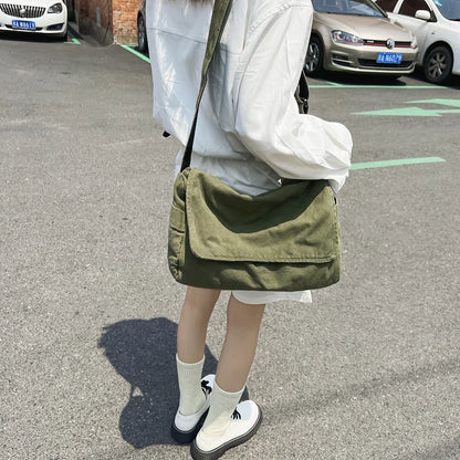 Women's Canvas Crossbody Bag – Vintage Casual Shoulder Tote