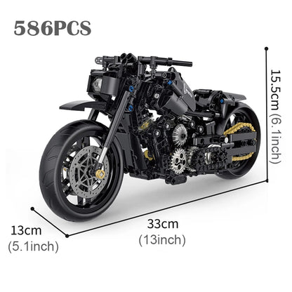Motorcycle Building Block Set – 586 PCS Technical Brick Model Kit