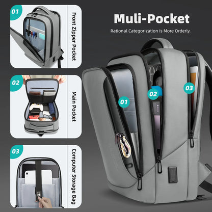 Laptop Backpack for Men - Waterproof 15.6 Inch Business Daypack