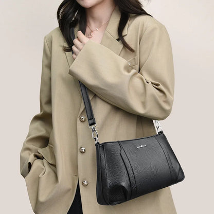 Women's Soft Leather Crossbody Bag – Elegant Shoulder Purse