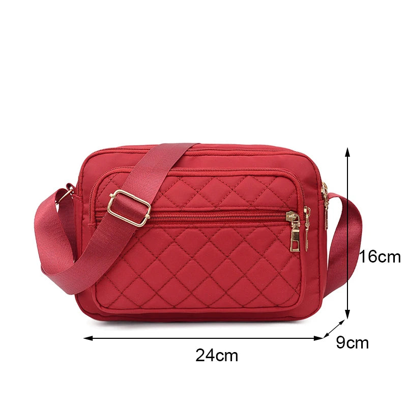Quilted Crossbody Shoulder Bag for Women – Large Capacity