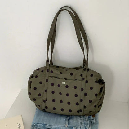 Wild Leopard Print Handbag Large Capacity Tote Bag Minimalist Nylon Women Shoulder Armpit Retro