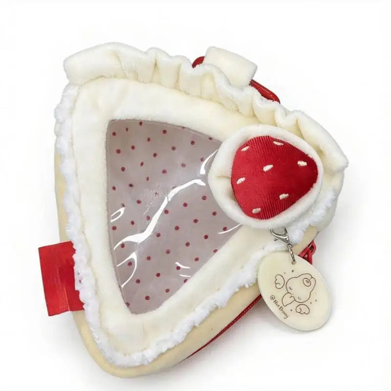 Cake Slice Plush Coin Purse – Kawaii Doll Display Bag