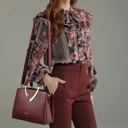 Leather Crossbody Shoulder Bag for Women – Luxury Designer Tote