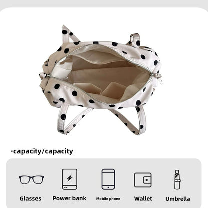 Cute Korean Style Handle Bag Casual Polka Dot Tote