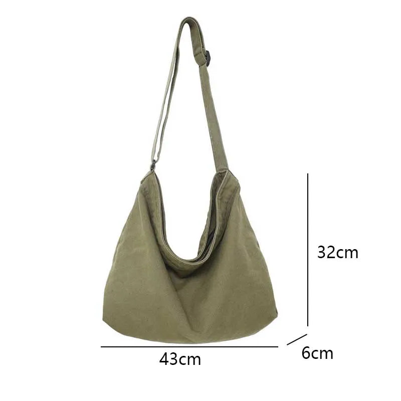 Women's Large Capacity Cotton Crossbody Shoulder Bag