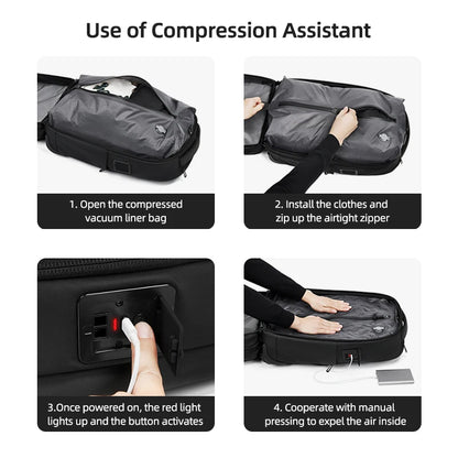 Wheeled Travel Backpack – Vacuum Compression Trolley Bag for Business