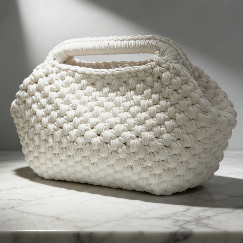 Hand-Woven Clutch Bag – Luxury Yarn Handbag for Women