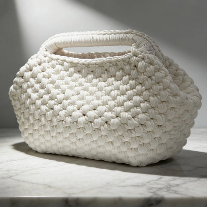 Hand-Woven Clutch Bag – Luxury Yarn Handbag for Women