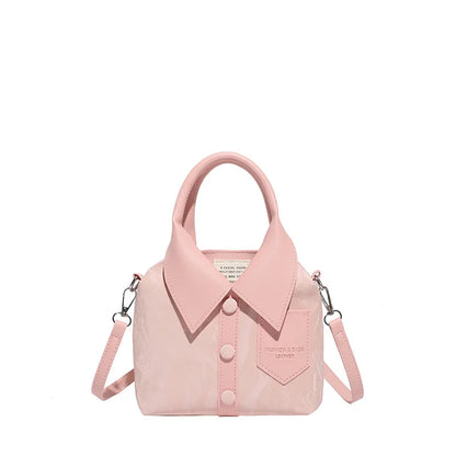 Shirt-Style Crossbody Bag – Minimalist Women's Shoulder Handbag